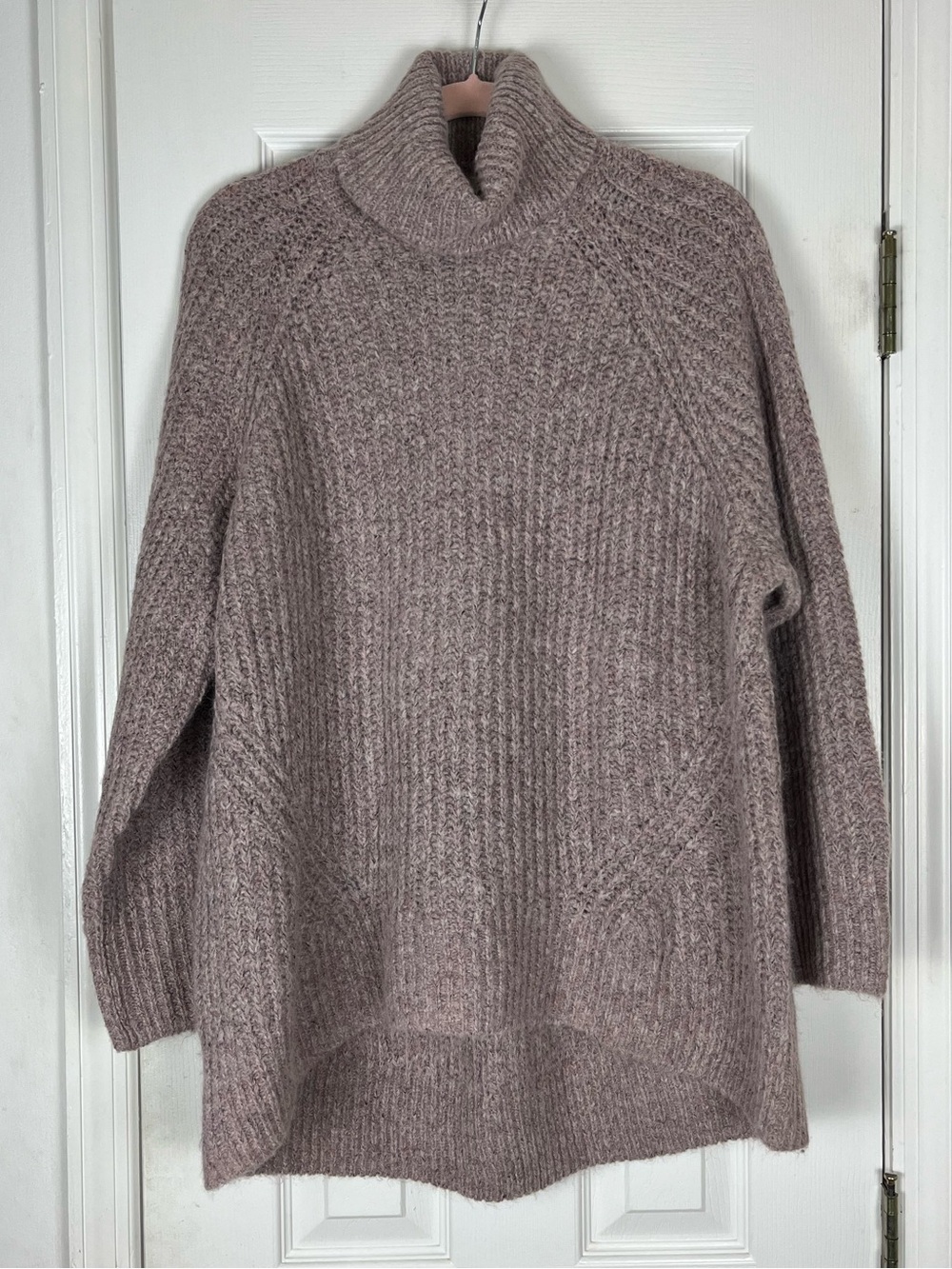 Old Navy XL Petite Chunky Knit Pullover Turtleneck Sweater Dusty Lavender